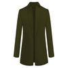 Manteau en Mélange de Laine pour Femme Grande Taille à Boutonnage Simple Col Montant Léger Mi-long Vêtement d'Extérieur pour Port Décontracté et Formel