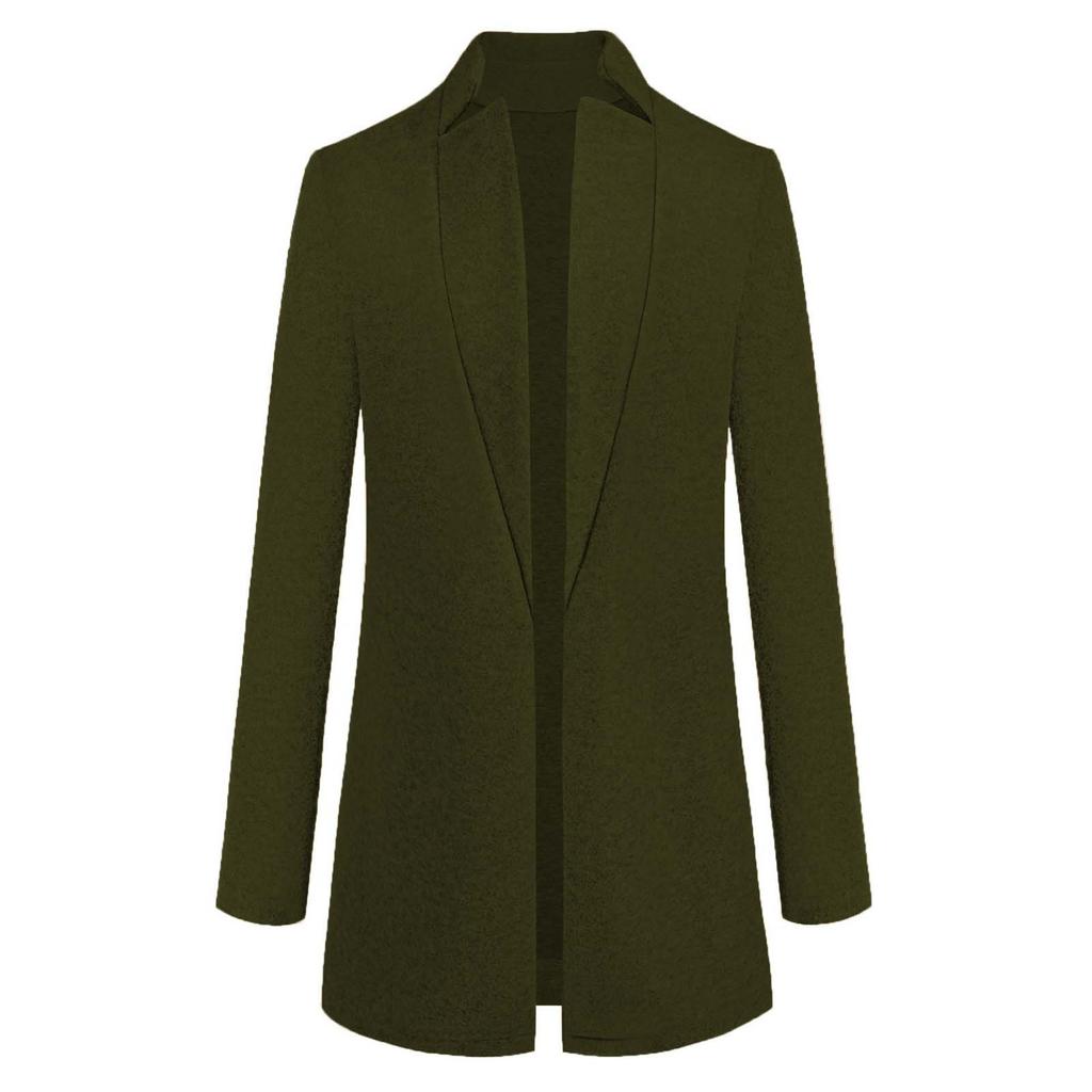 Manteau en Mélange de Laine pour Femme Grande Taille à Boutonnage Simple Col Montant Léger Mi-long Vêtement d'Extérieur pour Port Décontracté et Formel