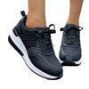 Women's Thick Soled Sports Shoes Breathable Sequins Round Toe Casual Sports Shoes Plus Size Lace Up Shoes 36-43