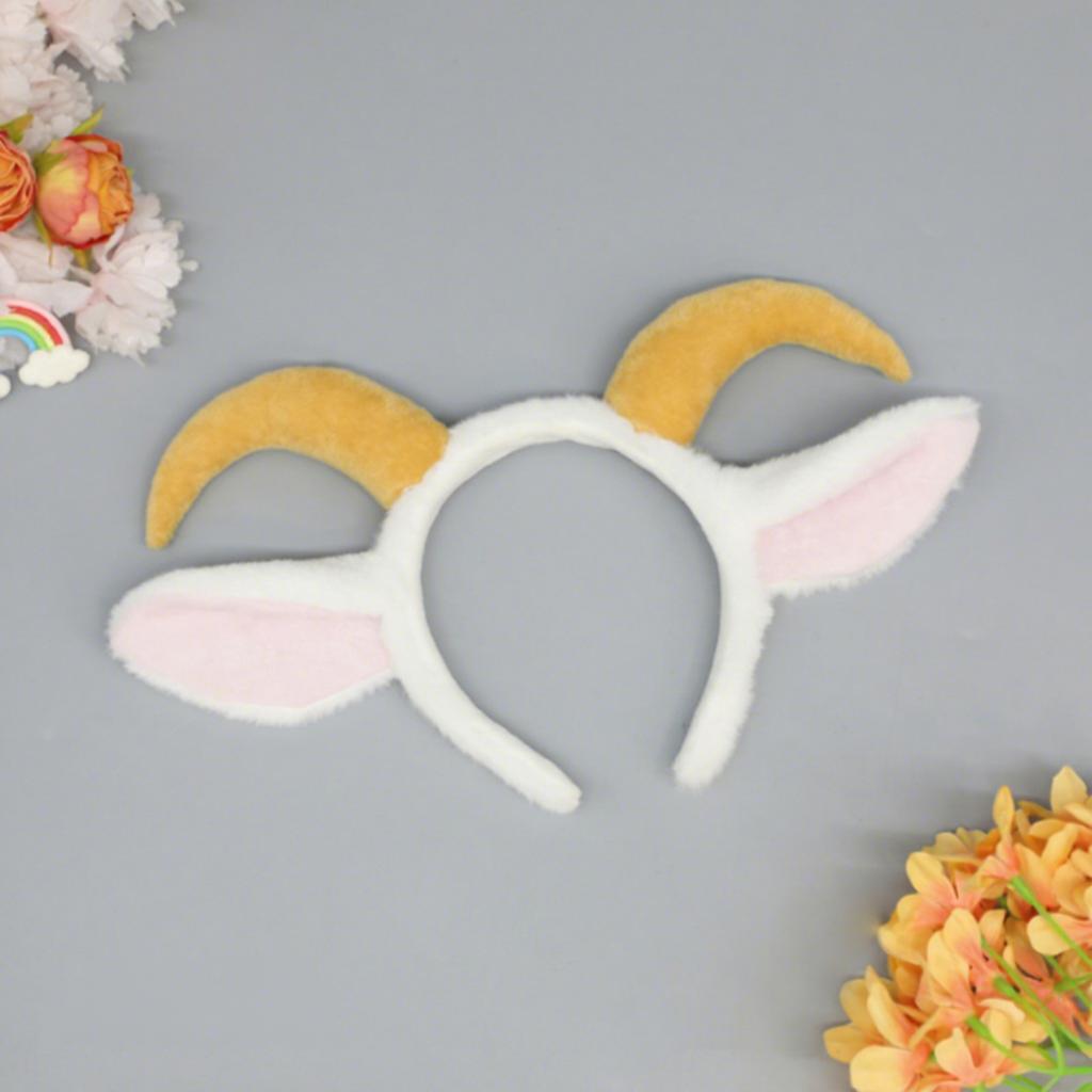 Realistic Lamb Ear Headband Cute Plush Sheep Horn Hair Accessories for Cosplay Convention Stylish Accessorize