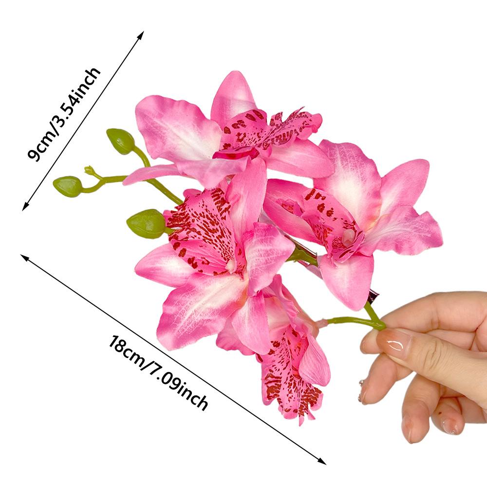 Orchid Flower Fairy Hairpins Artificial Flowers Spring Summer Hair Clips Wedding Party Photography Hair Accessories