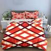Red and orange plaid. Bedding sets Duvet cover sets Duvet covers Pillowcases(1 * Duvet Cover 2 * Pillowcases, without duvet insert)