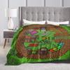 Build a Camp 99 Nights in the Forest Fleece Blankets Vintage Throw Blanket for Home 150*125cm Bedspreads