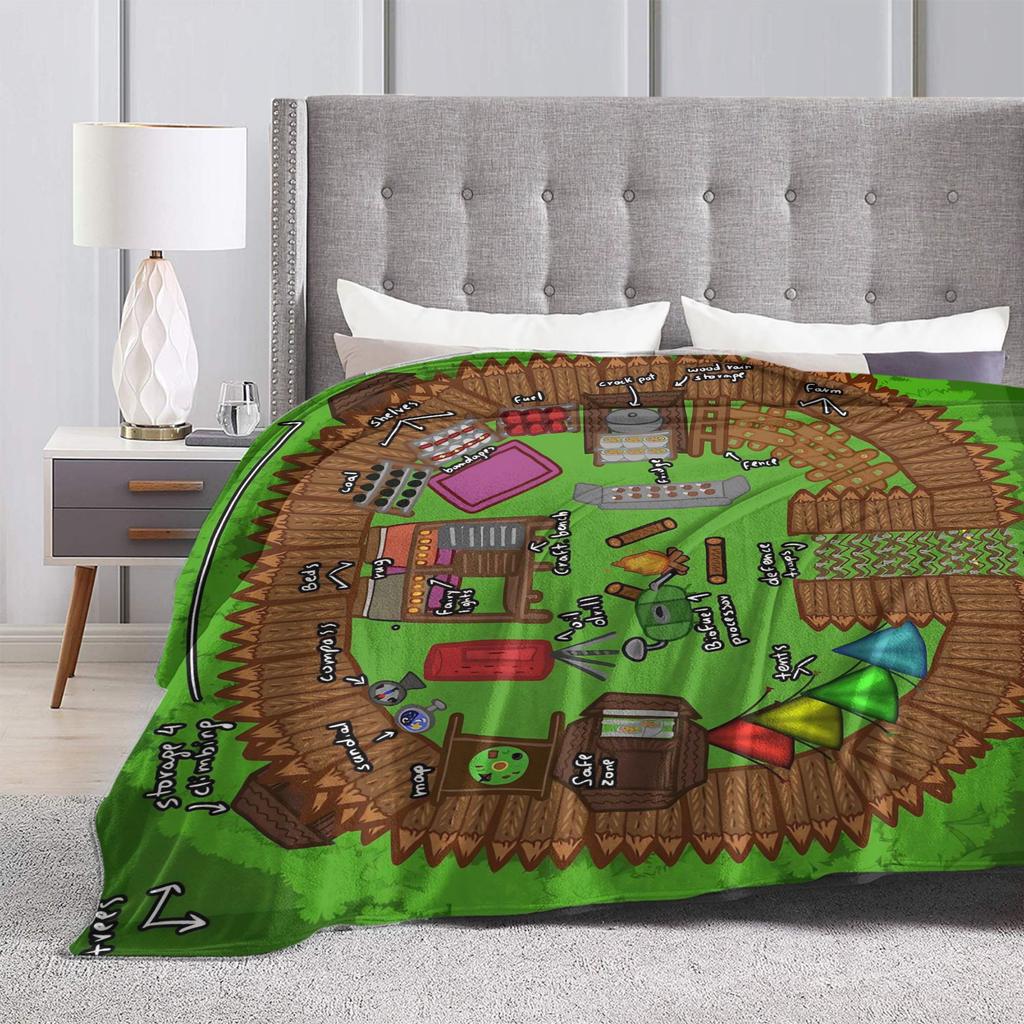 Build a Camp 99 Nights in the Forest Fleece Blankets Vintage Throw Blanket for Home 150*125cm Bedspreads