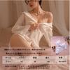 Girlfriend Shirt Sexy Long Open Body Loose Babydoll Room One Size Fits White [W&C] Style, See-through, Blouse, Cosplay, See-through Shirt, Lingerie,