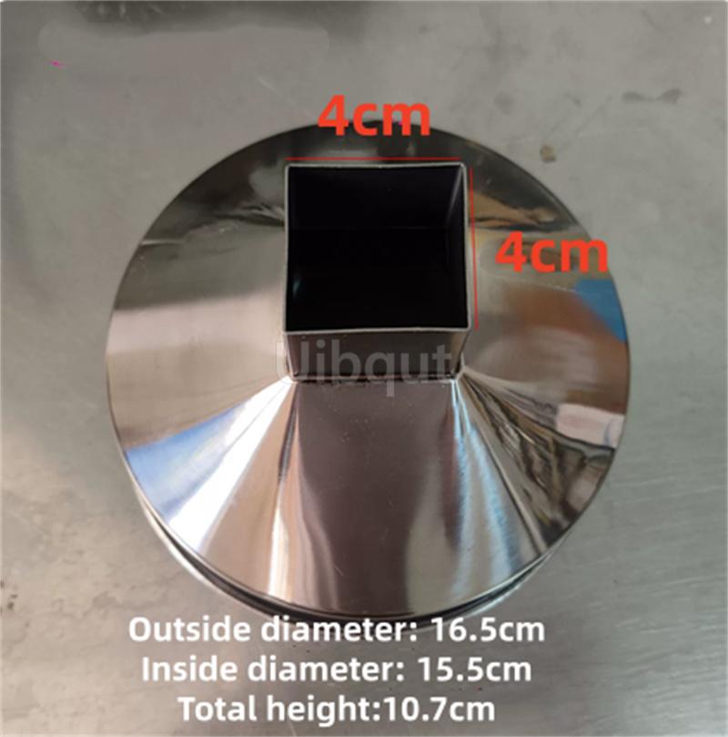1PC Stainless steel square funnel large big diameter hopper rectangular kitchen funnels industrial wine liquid filling hoppers
