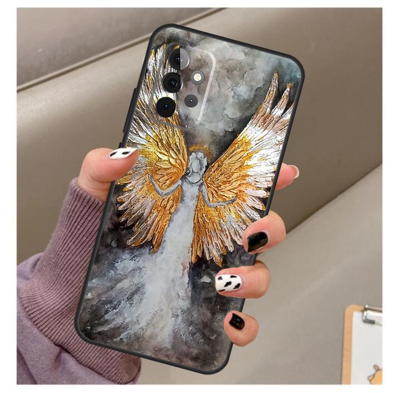 Fantasy Angel Girl Wings Case For Samsung Galaxy A33 A13 A53 A34 A54 A14 A15 A16 A26 A36 A56 A12 A32 A52 A06 A35 A55