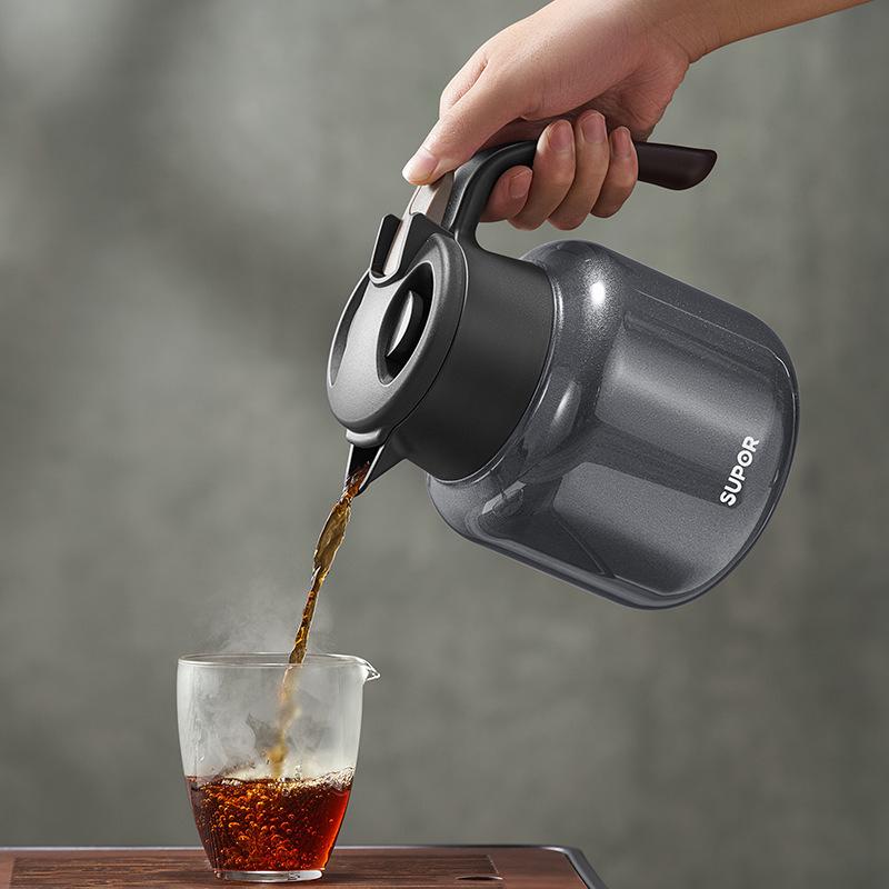 Supor Insulated 316 Stainless Steel Tea and Water Separation Kettle, Large Capacity Braising Pot