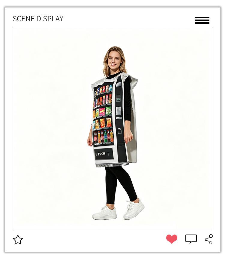 Halloween-Themed Vending Machine Costumes for Parties and Stage Performances