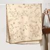 Long Thin Large Shawl Bird Patterned Sunscreen Headscarf Women Floral Scarf  Vacation