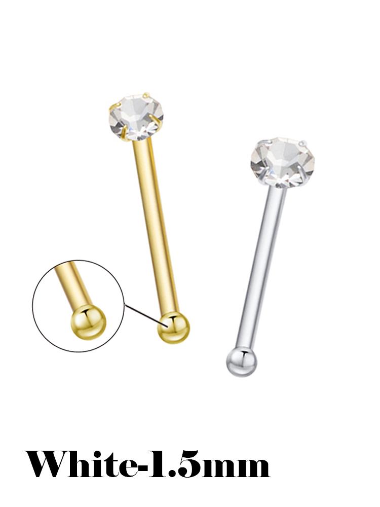 925 Silver Crystal Different Size Nose Studs Nose Piercing Body Jewelry Piercing Nez Pircing Nariz Joyería Corporal