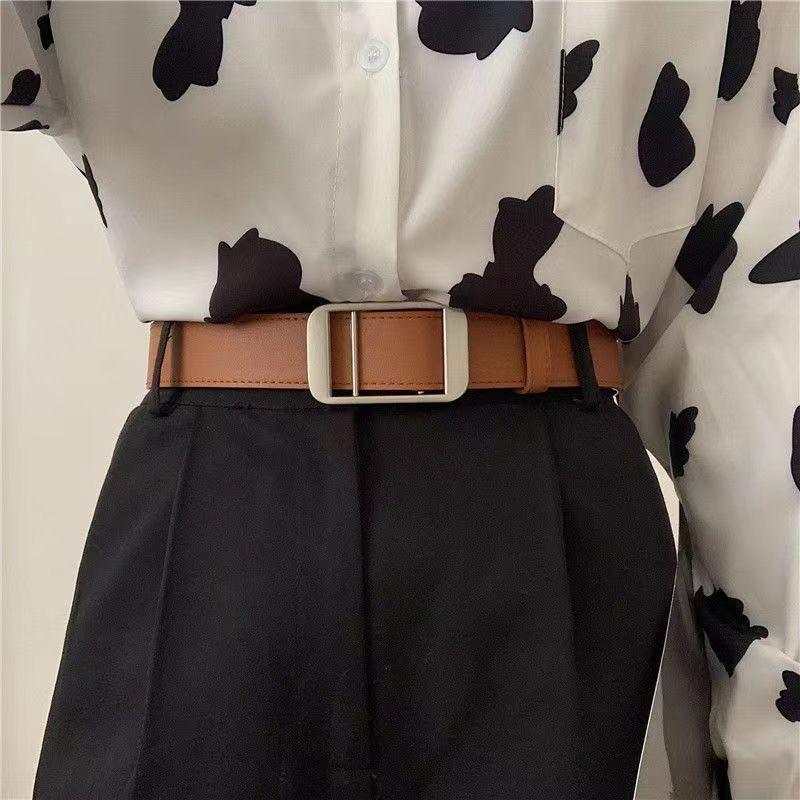 Stylish Unisex Pu Denim Belt For Trendy Casual Fashion Versatile And Simple Design