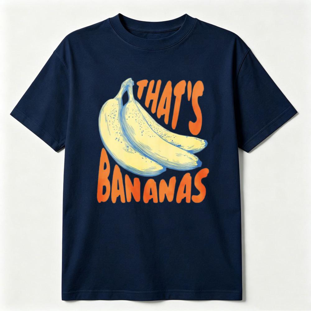 Unisex Tropical Tshirt Thats Bananas Single Pastel Banana Cotton Tee Cute Summer Fruit Graphic Short Sleeve Casual Tops