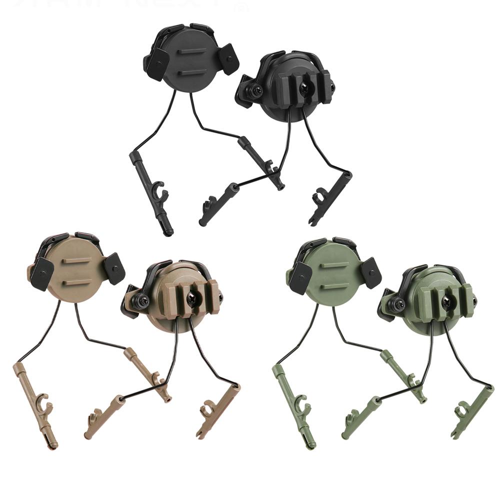 Tactical Headset Support Helmet Rail Suspension Adapter Fast Rail Mounts 161 Rotation Airsoft Paintball Headset Holder Bracket