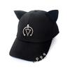 Creative Cat Ear Baseball Caps Metal Rings Cotton Sunscreen Hat Casual Dad Hat Outdoor