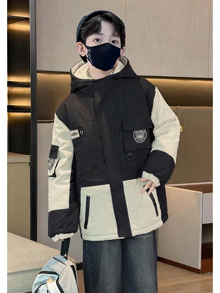 2025 Girls' Quilted Windbreaker Jacket - Stylish Autumn/Winter Thickened Trench Coat for Big Kids