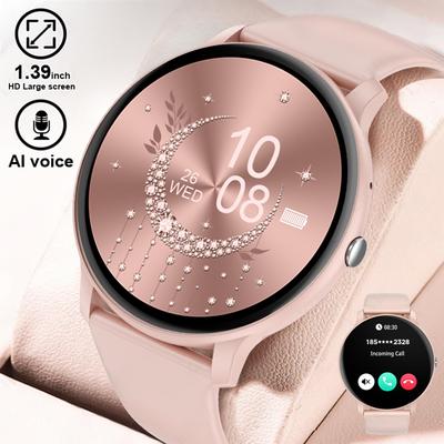 LIGE Intelligente Uhr, Bluetooth-Anruf, Sprachassistent, wasserdichte Smartwatch, Outdoor-Übung, Fitness-Armband, geeignet für Android IOS