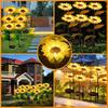 Solar Sunflower/Butterfly Flower Lights Outdoor Garden Landscape Waterproof LED Lawn Lampfor Yard Patio Christmas Party Decor