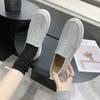 Spring Autumn Daily Routine Casual Slip On High Platform Shoes Women Fashion 2025 Comfortable and Elegant Sequins Woman Footwear