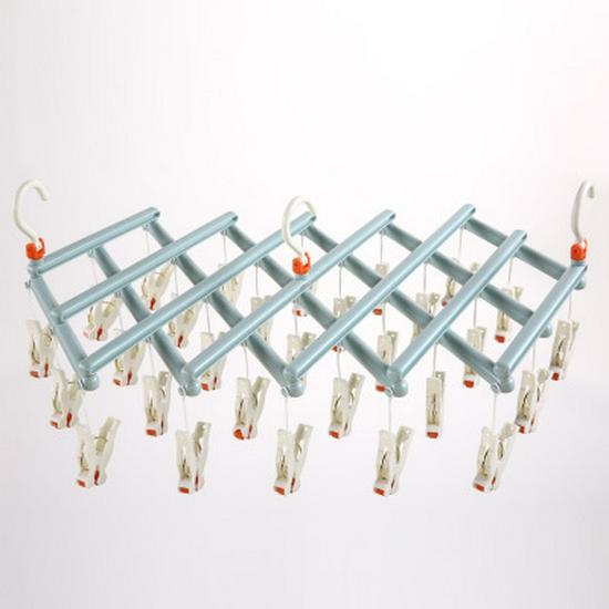 29-Clip Foldable Windproof Quick-Dry Multi-Functional Clothes Rack
