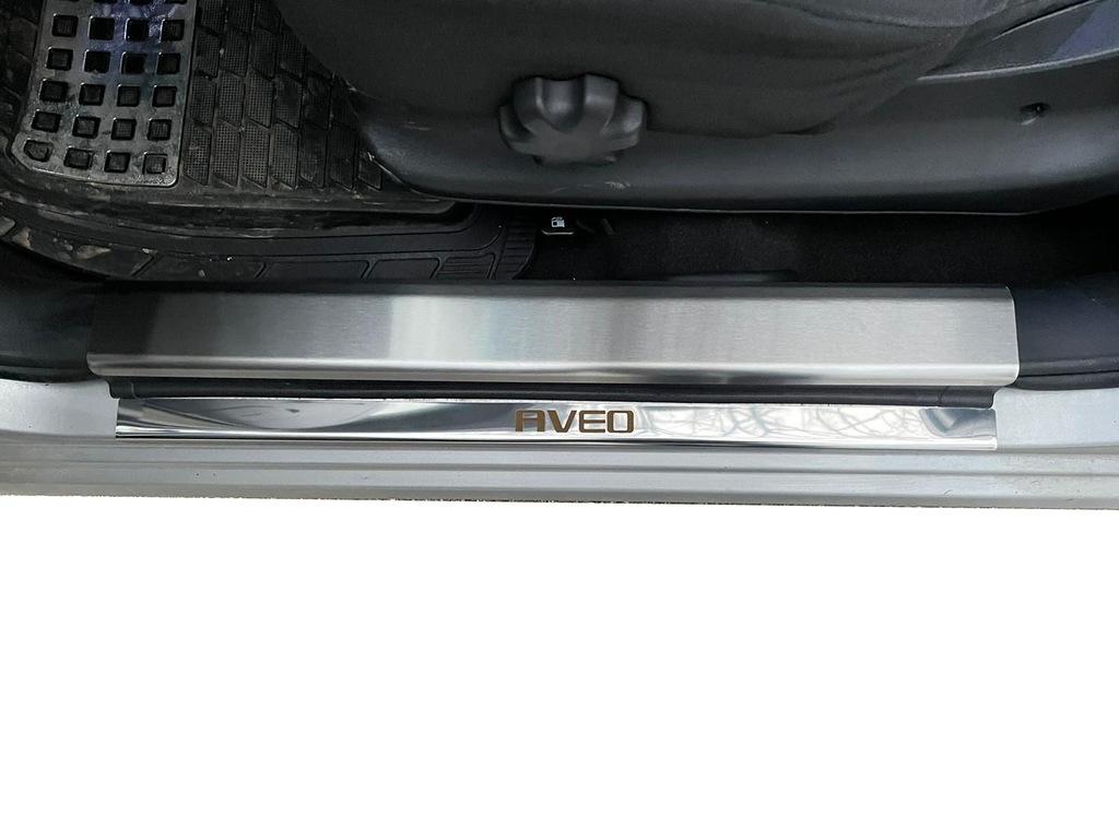 Door Sill Trims Carmos (4 Pcs, Stainless Steel) for Chevrolet Aveo T250 2005-2011