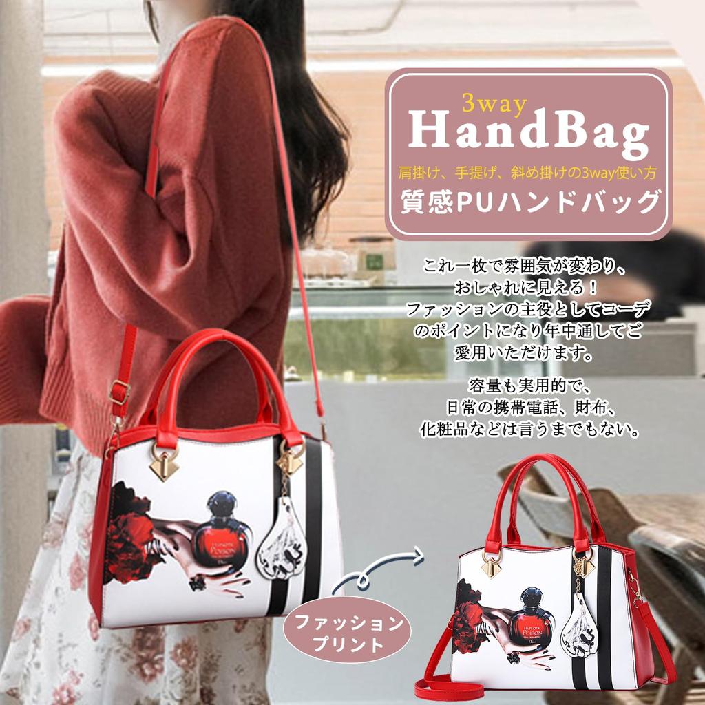 NICOLE & DORIS Damen Umhängetasche, Crossbody, Stilvoller Print, Großes Fassungsvermögen, 2-Wege, PU-Leder, Wasserdicht, Unterteilt, Elegant und Langlebig, mit