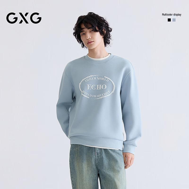 

GXG Men s Flocking Print Round Neck Sweatshirt S
