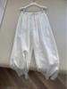 Unisex Summer Linen Cotton Wide-Leg Pants - Breathable, Lightweight, Loose Fit