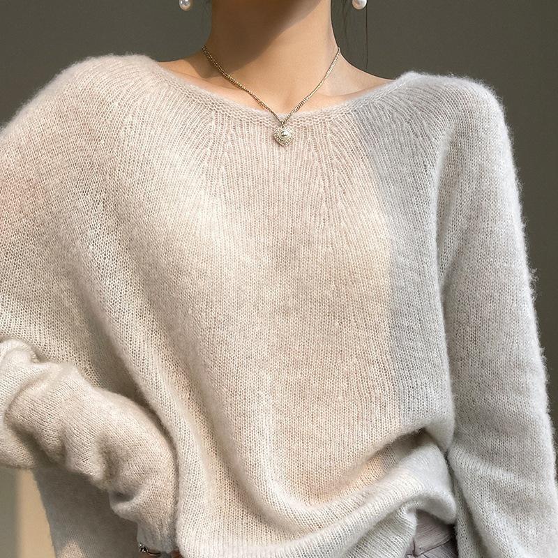 Women`s Mulberry Silk Cashmere Loose Knitwear