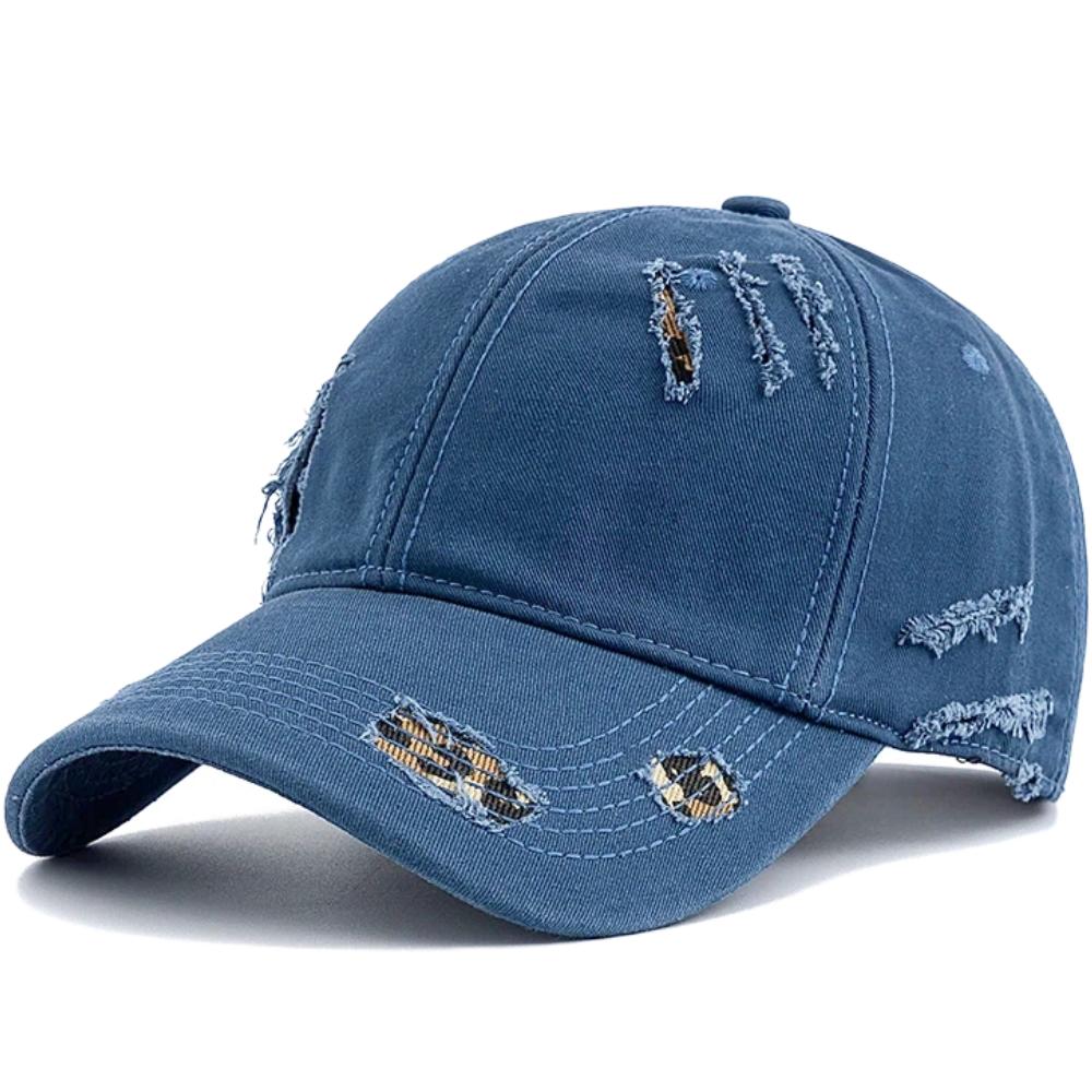 New Style Women's Vintage Distressed Baseball Cap Leopard Print Ripped Sun Hat Casual Streetwear Outdoor Cap