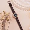 Women Round Dial Watch with Faux Leather Strap Casual Formal Watch Quartz Analog Wristwatch Gift for Birthday Christmas