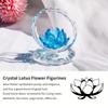 Reflection Effect Lotus Flower Figurine Stable Base Clear Lotus Flower Collectible  Office Desk