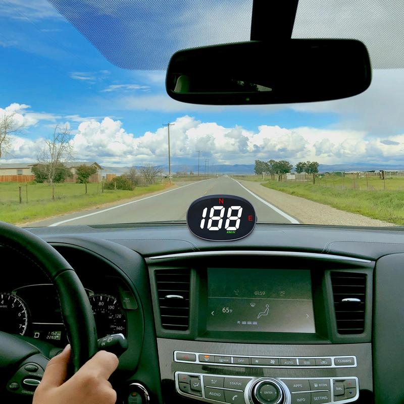 Digital GPS Speedometer HUD Car Head Up Display With MPH Speed GPS Smart Gauge Speedometer With Overspeed Alarm For Cars Trucks
