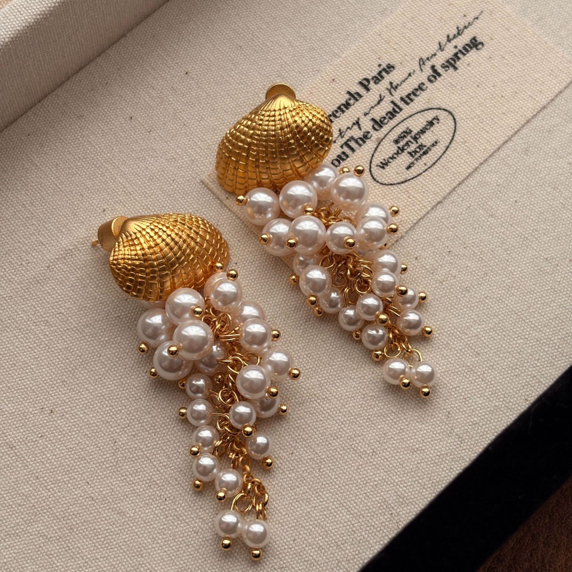 

Серьги с кисточками, Винтажные серебряные иглы во французском стиле, Нишевый новый стиль, Высококлассные, Преувеличенные, Темперамент легкой роскоши, Модный тренд