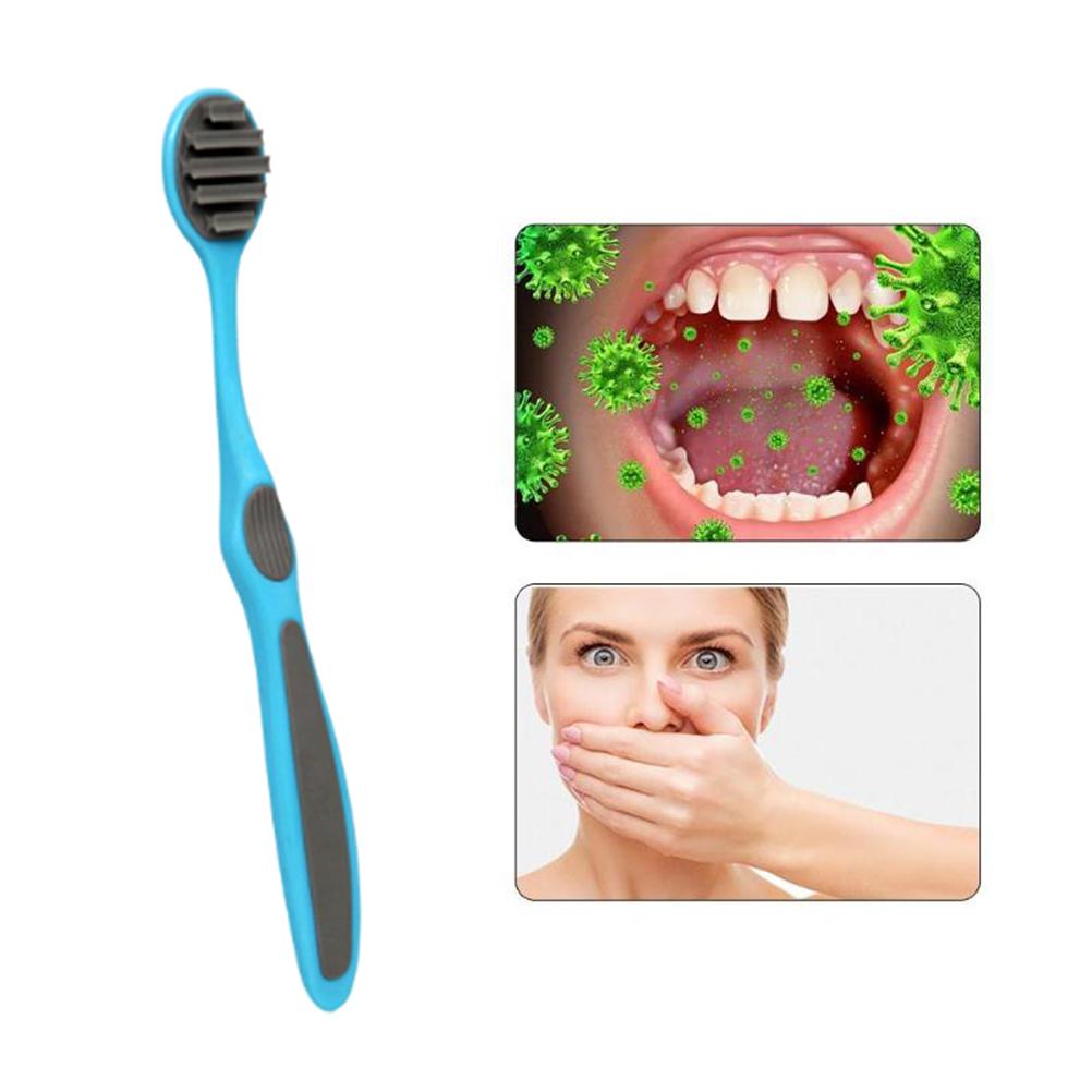 2Pcs Tongue Suction Cleaner Remove Bad Breath Oral Cleaning Freshener Brush for Men Women Kids