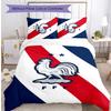 France National Football Team Pattern Printed 3PCS Bedding Set Soft Skin-Friendly Washable Duvet Cover & Pillowcases Set All Season Bedroom
