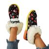 New large size cotton shoes women's snowflake Santa Claus flat casual shoes autumn and winter single shoes