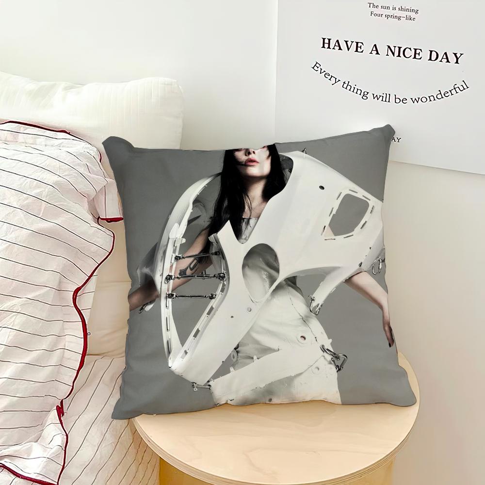 Hot Singer Lady Gaga Disease Pillow Case Sofa Living Room Bedroom Headboard Backrest Cushion Square Cushion Nap Time
