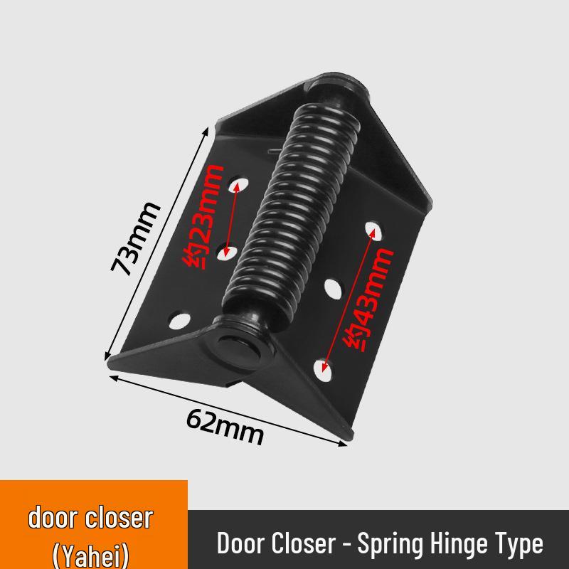 Automatic No-Drill Wooden Door Closer with Rebound Feature