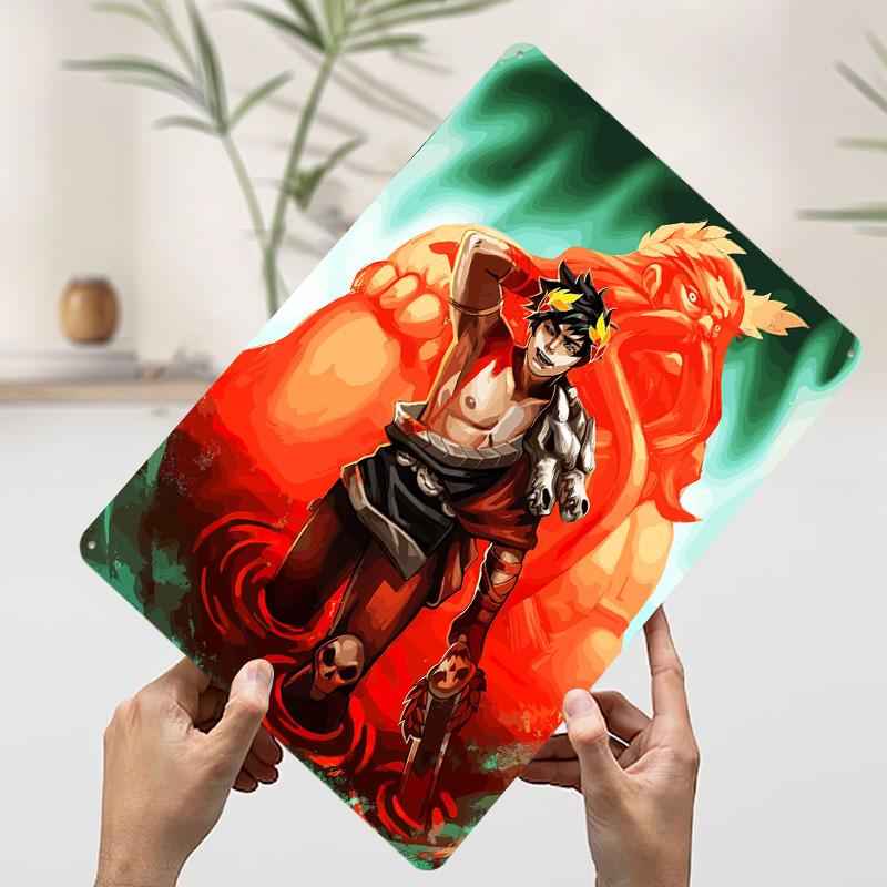 

Hades Game Fanart Metal Poster Customized Wall Art Retro Vintage Tinplate Signs for Mancave Decoration Room Home Decor Wand Deko 7.9x11.8In(20x30cm)