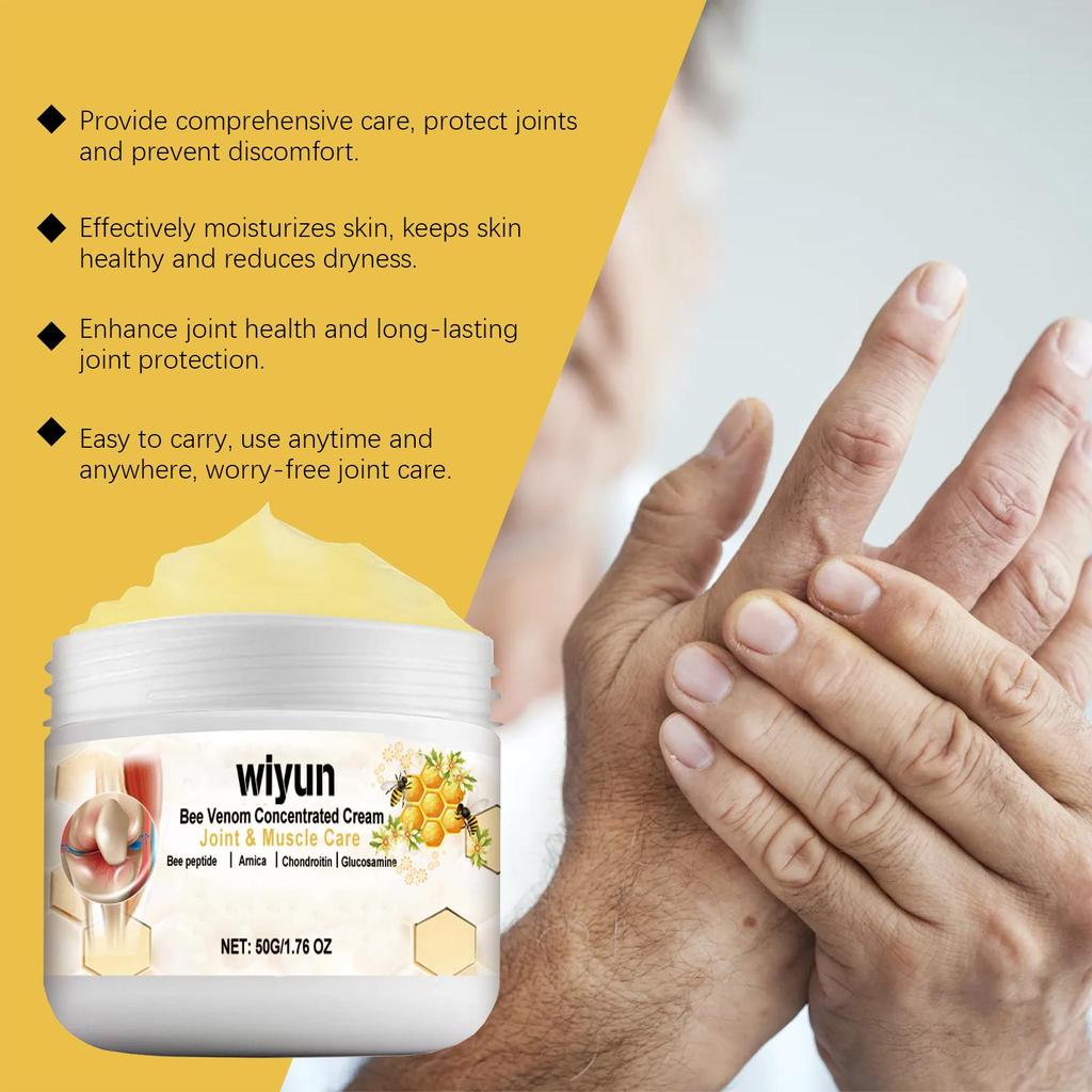 Bee Venom Body Cream Gentle Moisturizing Apply Wrists Knees Body Massage Topical Repair Cream