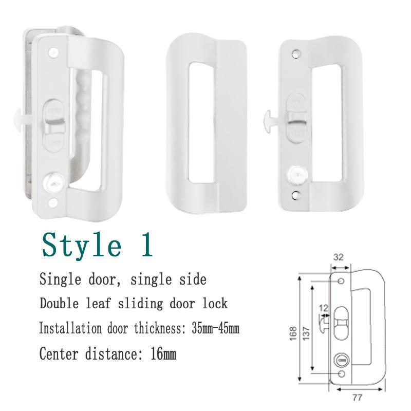 Aluminum Alloy Door Lock Hanging Door Handle Aluminum Frame Door Double Leaf Sliding Double Sided Sliding Door Lock
