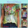 Chic Womens V Neck Short Sleeve Blouse Comfortable Baggy Casual Floral Print T-shirt Tunic Tops