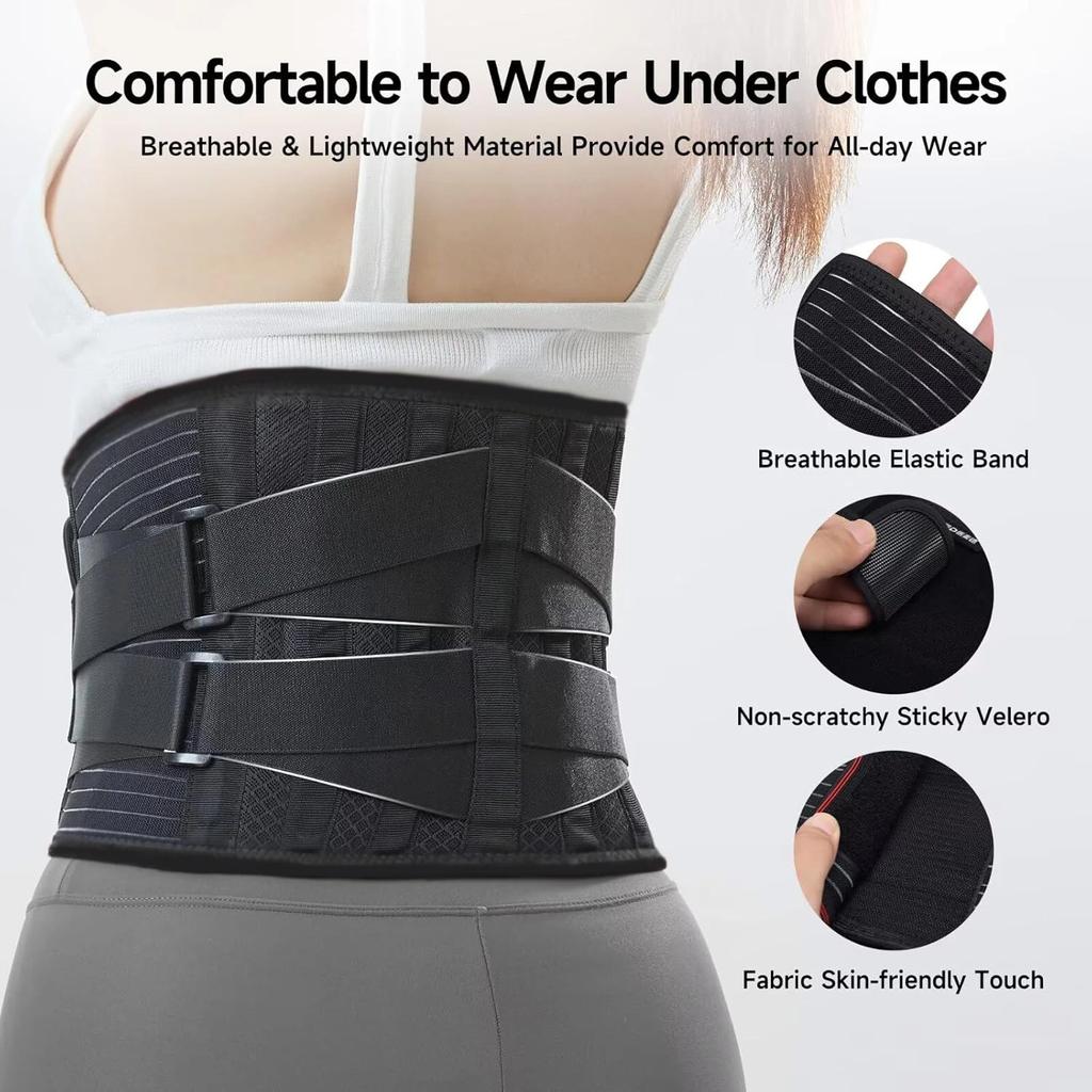 Unisex Sport Back Brace Lower Back Stress Relief Breathable Adjustable Waist Trainer Weight Loss Abdomen Belt,Ergonomic Design