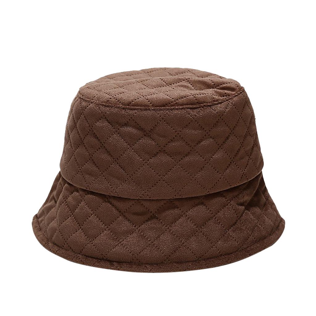 Autumn Winter Men Women Thermal Quilted Hat Fisherman Hat Basin Cap Bucket Hats