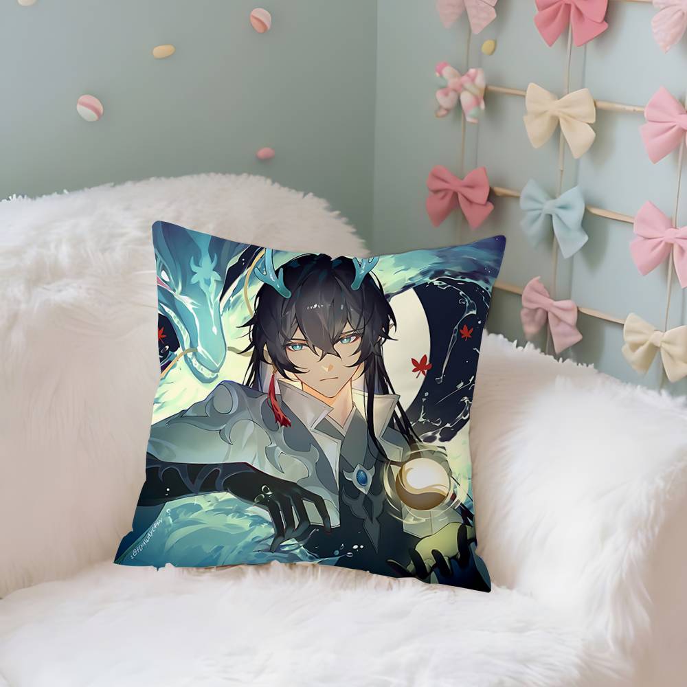 Dan Heng Imbibitor Lunae Case Plush Fabric Soft Pillowcase Double Sided Print Cushion Cover Household Gifts