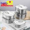 Qianxing 201 Stainless Steel Double-Layer Lunch Box Set