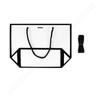 50pcs Ribbon Bow White Paper Tote Gift Bags with Handles Shopping Party Wedding Party Birthday Retail Bags
