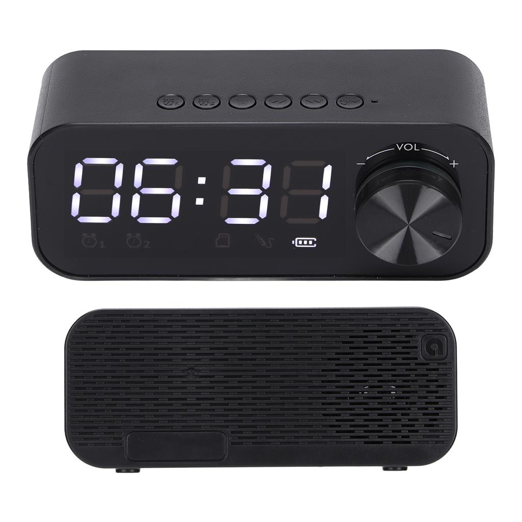 B126 Clock Speaker Multifunctional Portable Alarm Clock Radio with LED