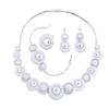 Luxury Full Diamond Set Chain Knot Wedding Dress Banquet Zircon Necklace Earrings Bracelet Ring Four-Piece Set